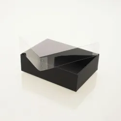 6 Choc Board Base & Clear Lid; Black